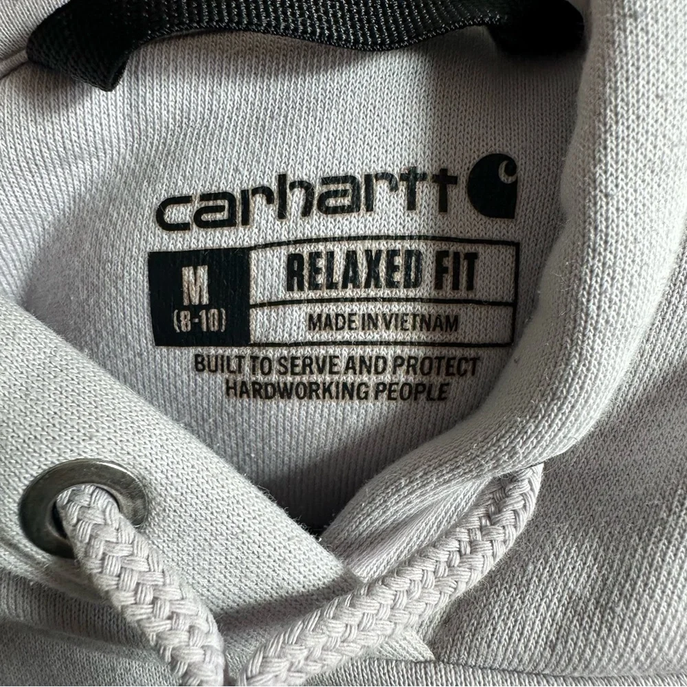 Women’s Carhartt Light Lilac Pullover Hoodie, size Medium - Picture 5 of 7